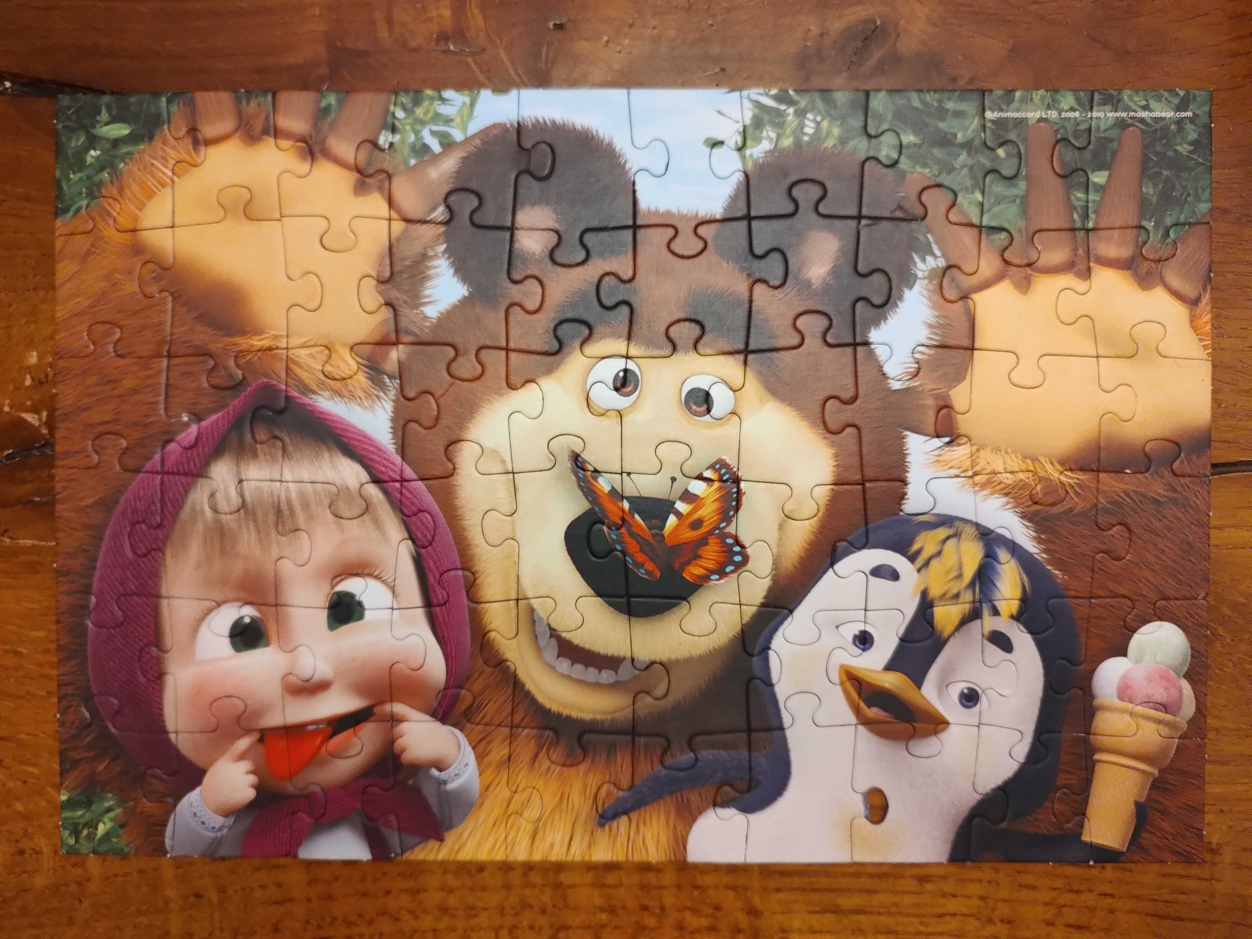 Puzzle Trefl Peepa Pig i Masha i Niedźwiedź + pluszak