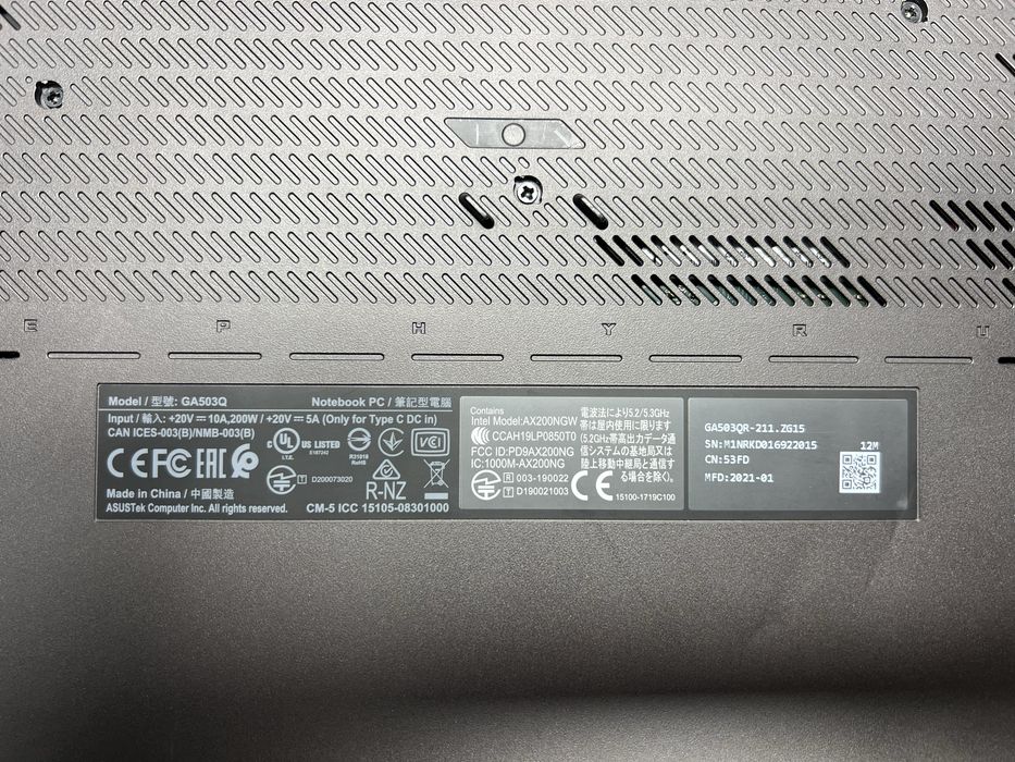 13 Asus Zephyrus G15 GA503QR Ryzen 9 5900HS/16/1Tb/RTX3070/15,6/144Hz