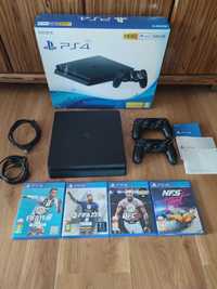 [PS4] Konsola PlayStation 4 Slim + 2 Pady + 3 Gry (FIFA, UFC 3..)