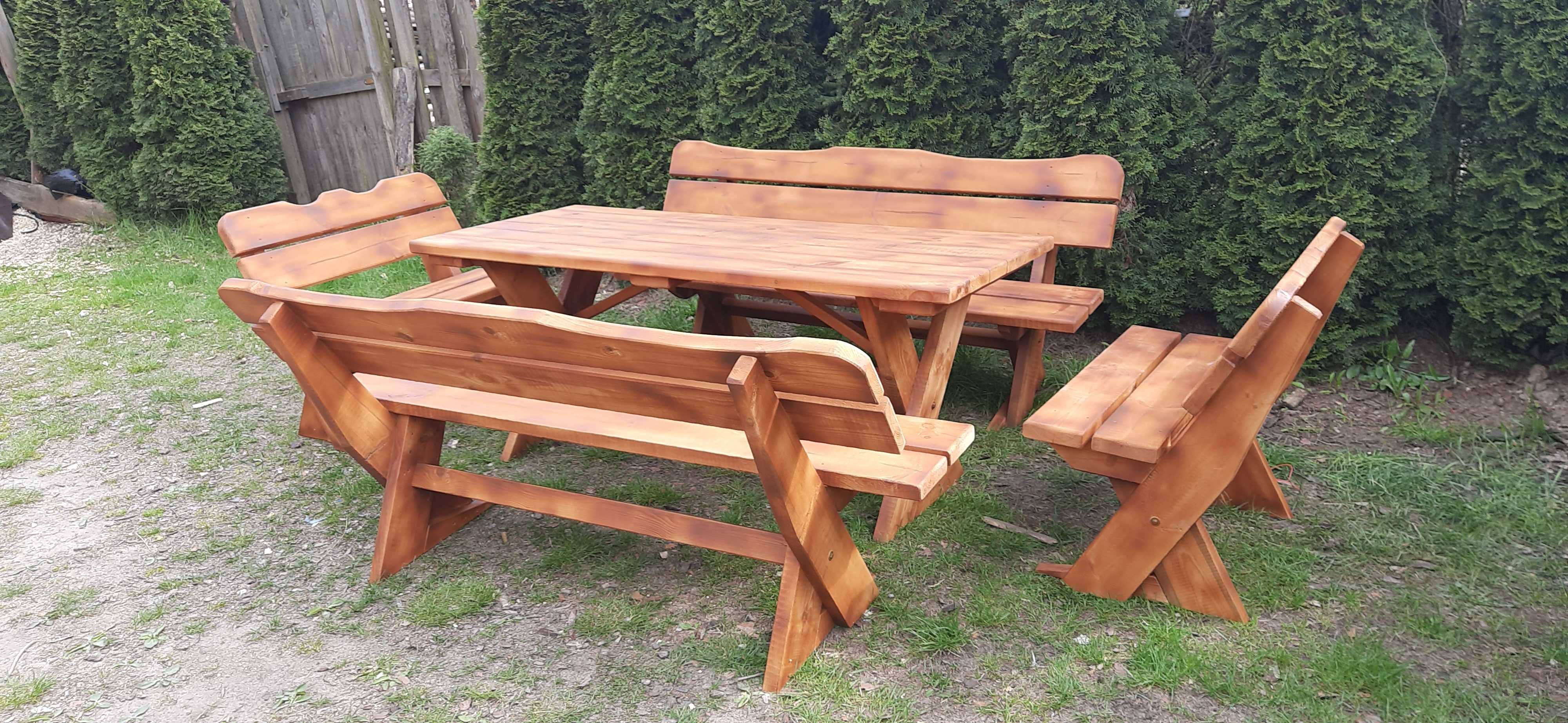 meble ogrodowe OPALONE stół,ławki