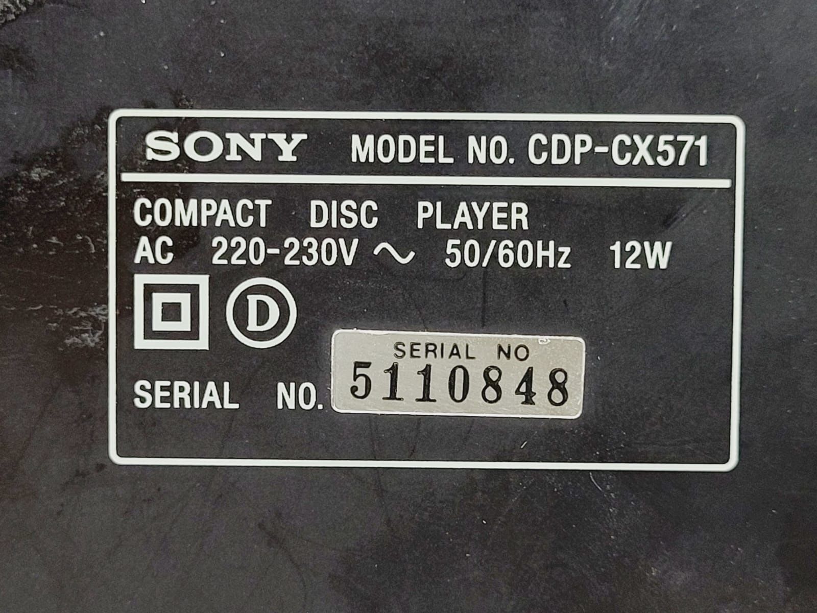 Sony CDP CX 571 zmieniarka cd 50 + 1 płyt odtwarzacz CD