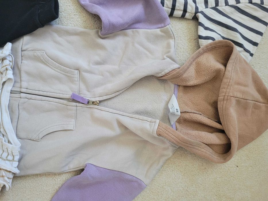 Paczka dla dziewczynki bluzki legginsy H&M / 18-24 m-ce