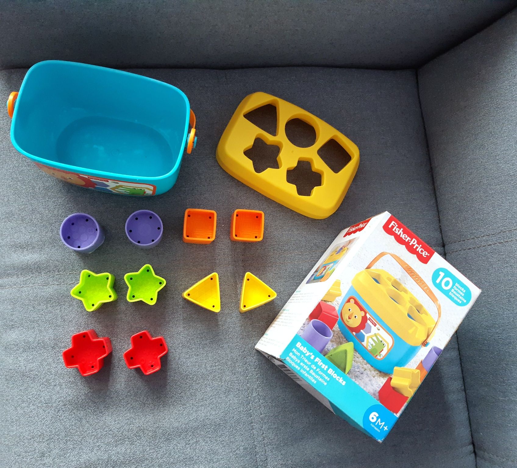 Fisher Price wiaderko z klockami sorter