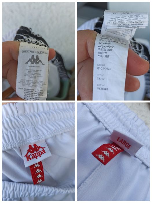 Шорти Kappa чоловічі білі капа з лампасами