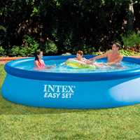 басейн Плавальний басейн Intex 13ft x 33in Easy Set, синій,  396*84 см