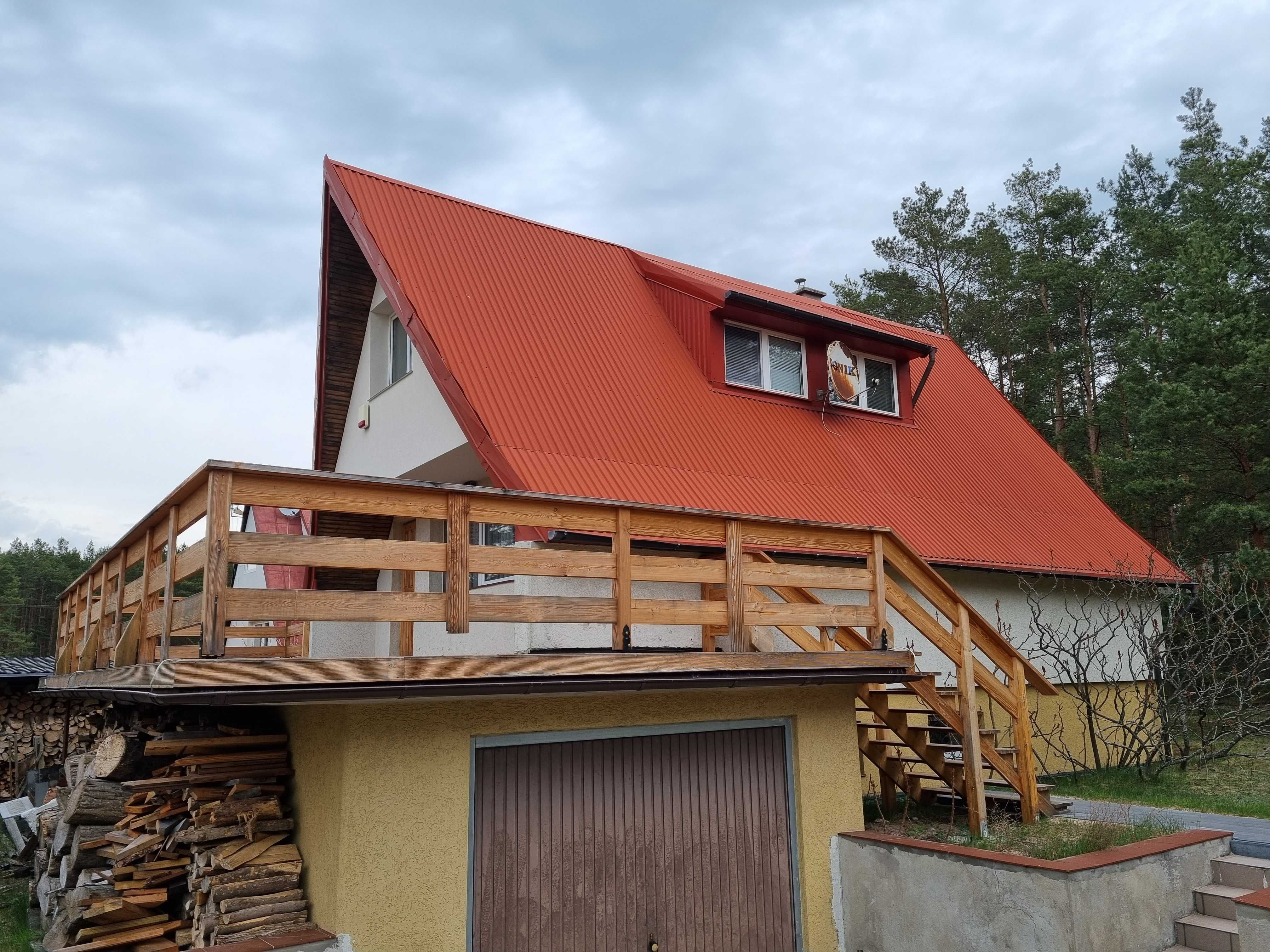 Domek letniskowy, duży, komfortowy dom w lesie nad jeziorem Bory Tucho