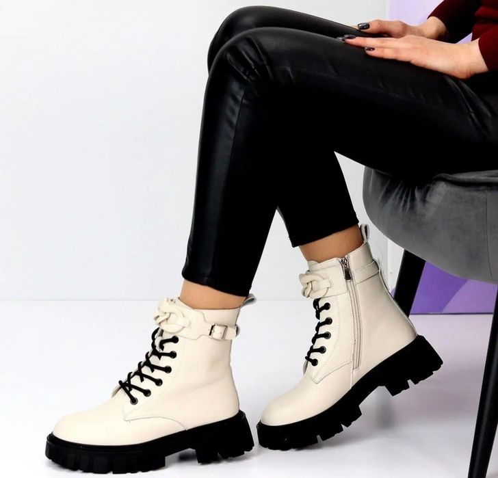 Шкіряні жіночі демі ботінки, шкіряні жіночі демі черевики, р.39-40