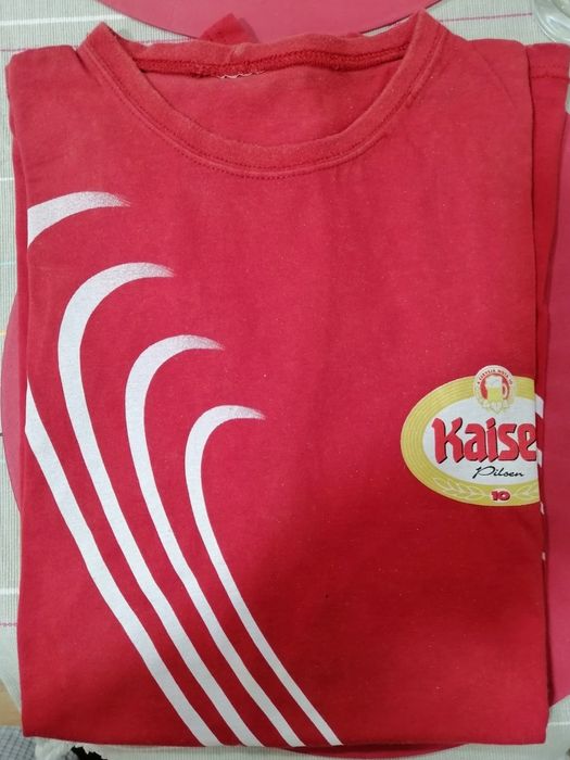 4 T-Shirts + 1 Pólo pub. Cerveja Mahou, Estrela Damm, Kaiser