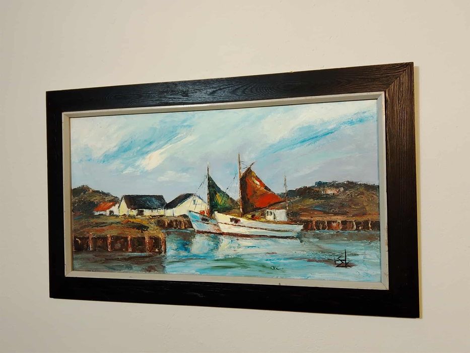 Stary obraz na płótnie Hakon EK Nielsen .