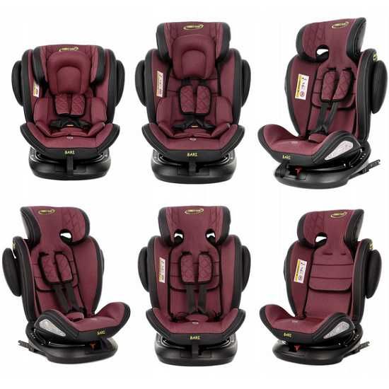 Nowy Fotelik Summer Baby BARI 0-36kg Isofix Obrotowy 360° Bordo