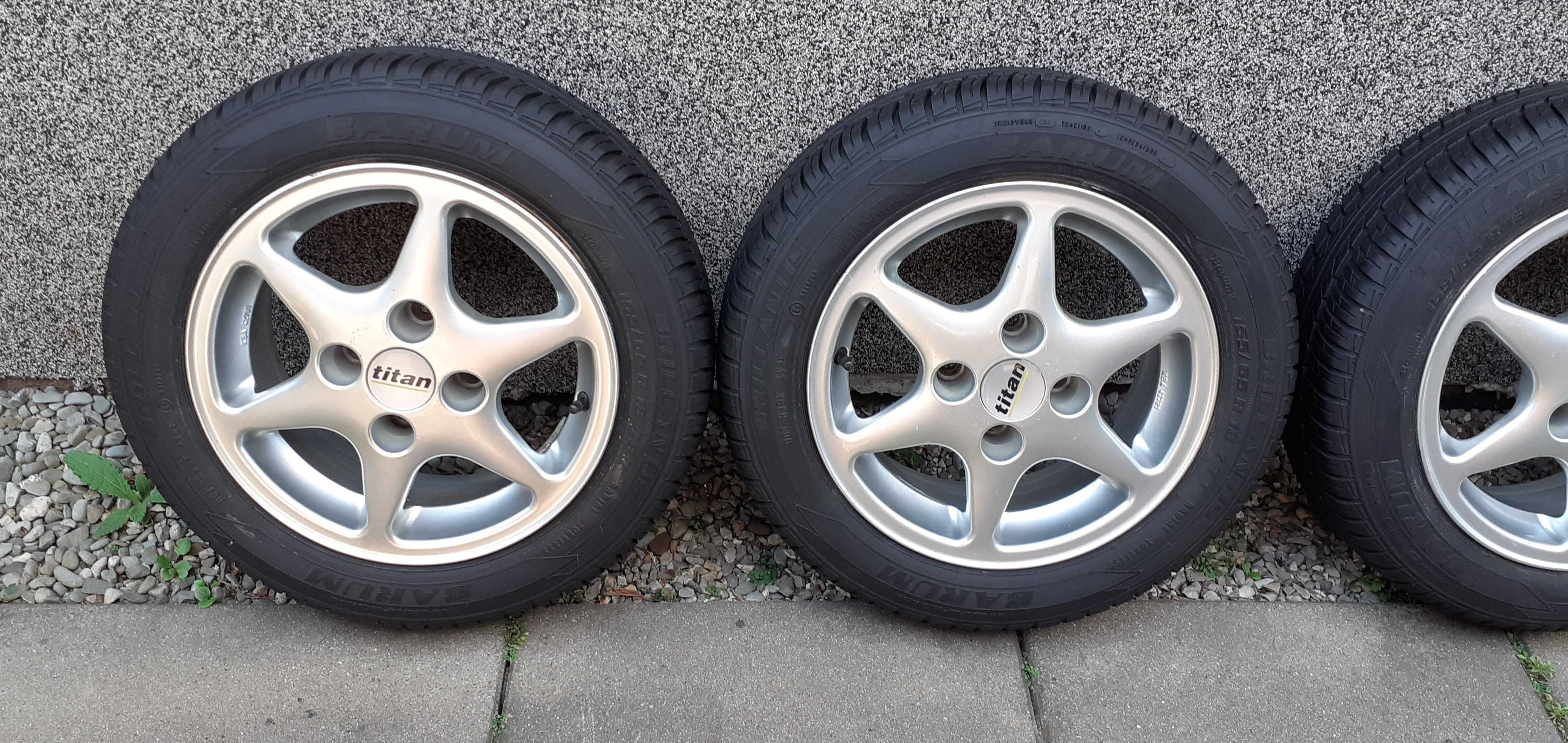 Koła Alufelgi Fiat Panda Cinquecento R13 4x98 Opony Barum 7mm
