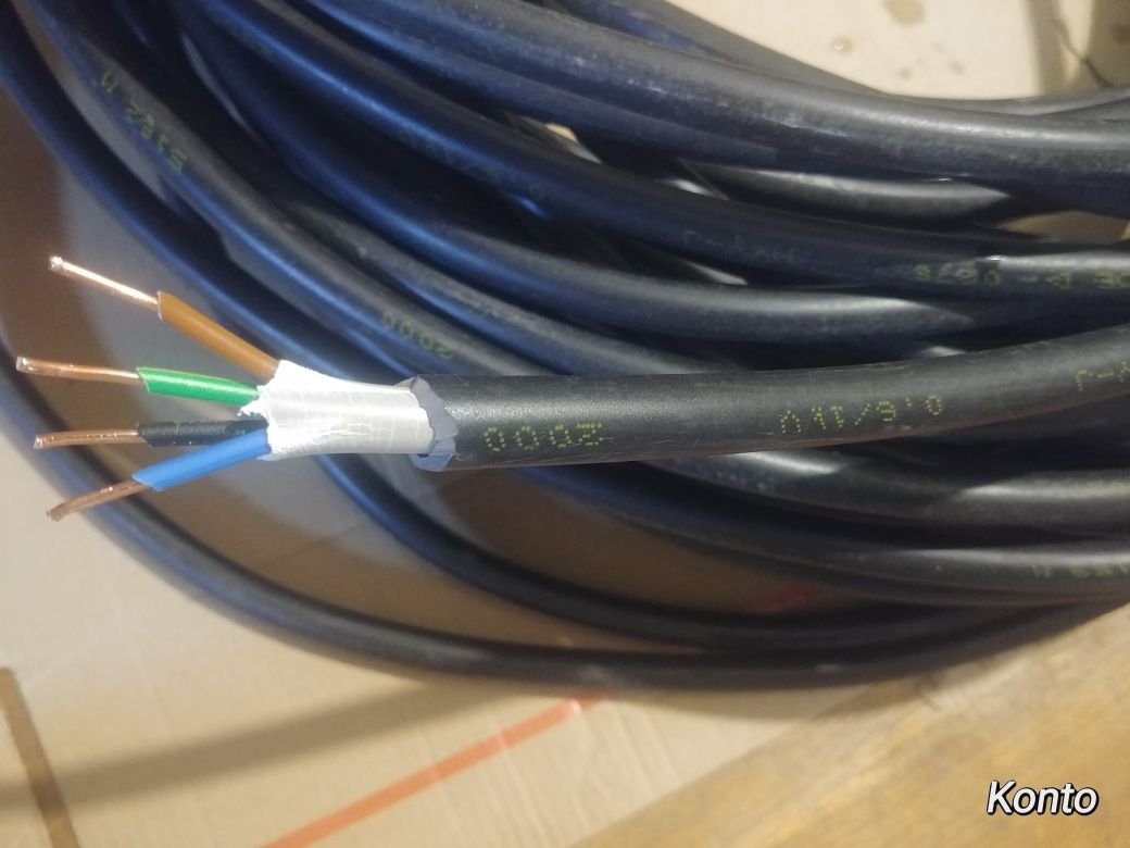 Kabel ziemny 4x2,5mm2(drut) 62m.