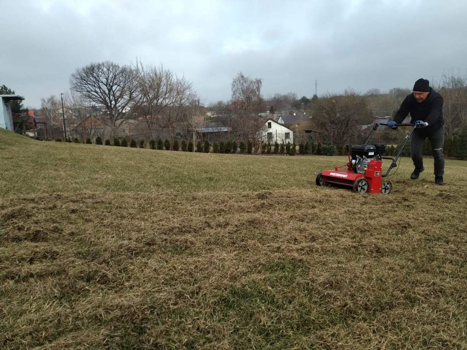 Usługi koparką łańcuchową, rębak, wycinarka do darni, wertykulacja