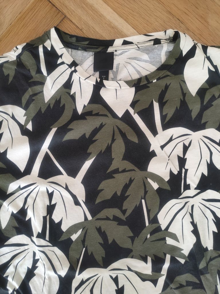T-Shirt H&M M w palmy koszulka