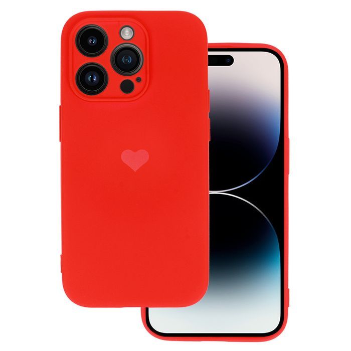 Vennus Silicone Heart Case Do Iphone 13 Pro Wzór 1 Czerwony