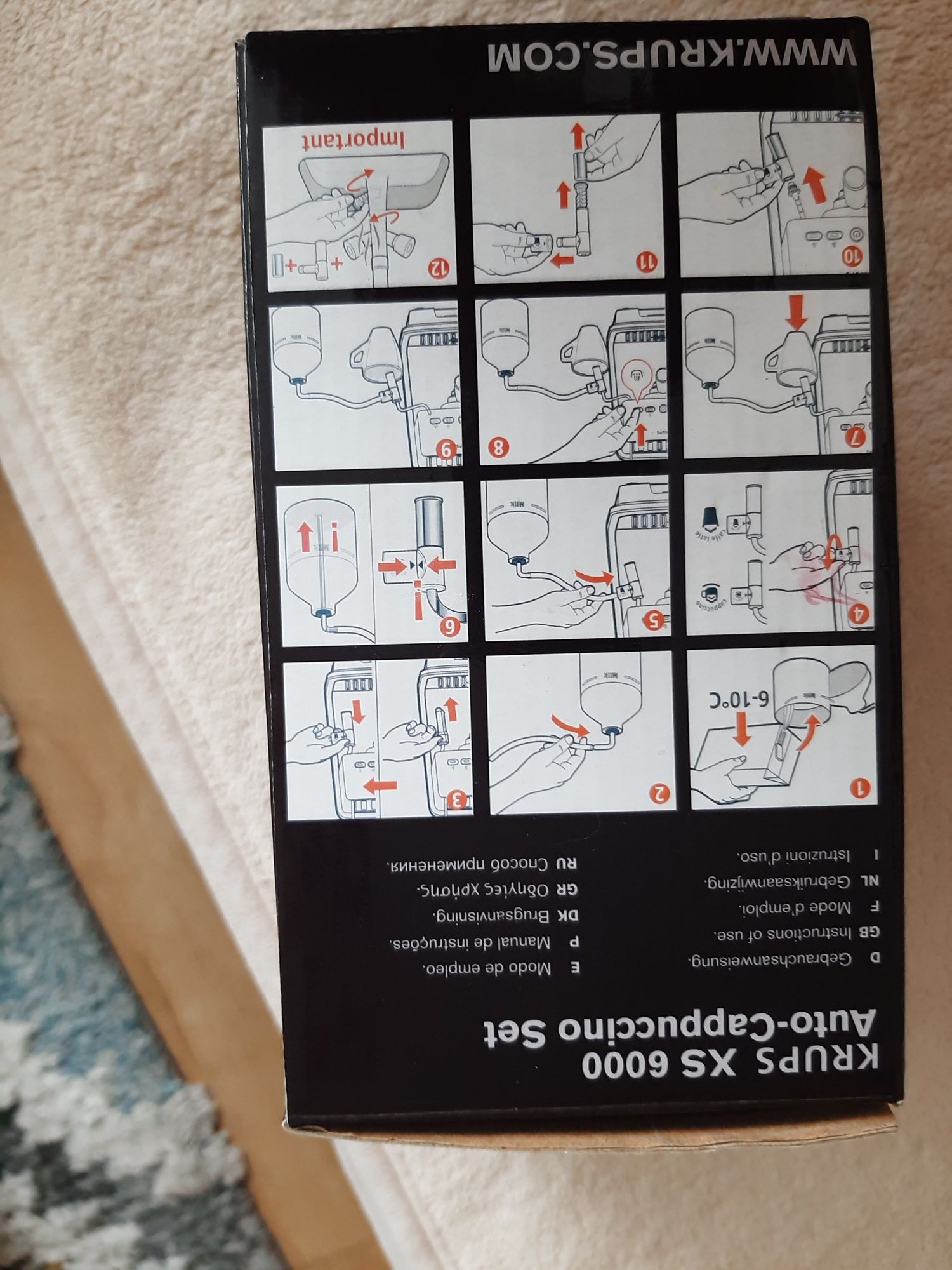Pojemnik do spieniania mleka do ekspresu krups xs 6000