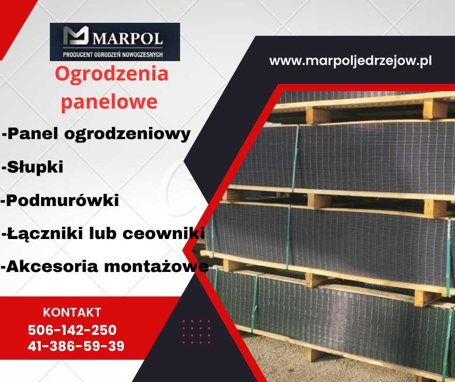 Ogrodzenie panelowe,płyta betonowa,montaż,brama,furtka aluminium stal