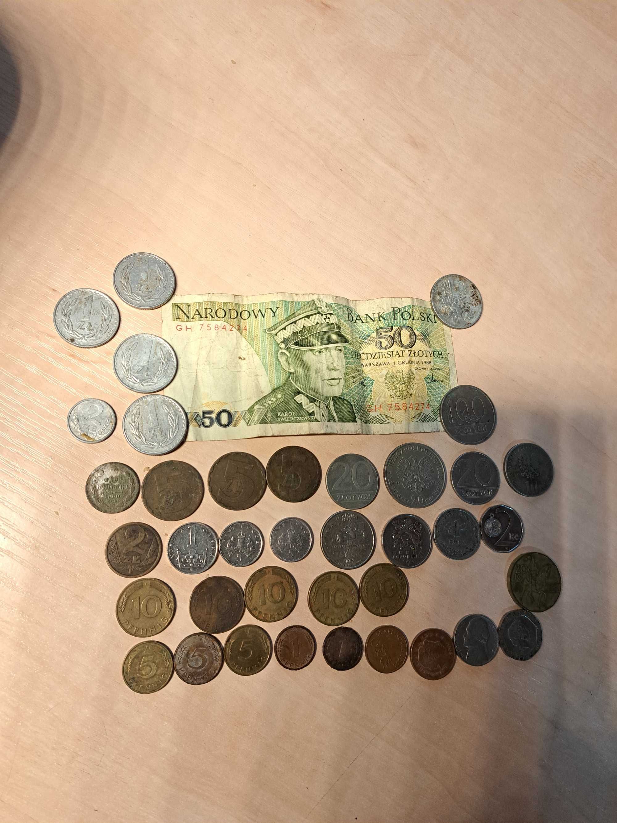 Stare monety, pieniadze, zł,pfenning, itp. Zestaw