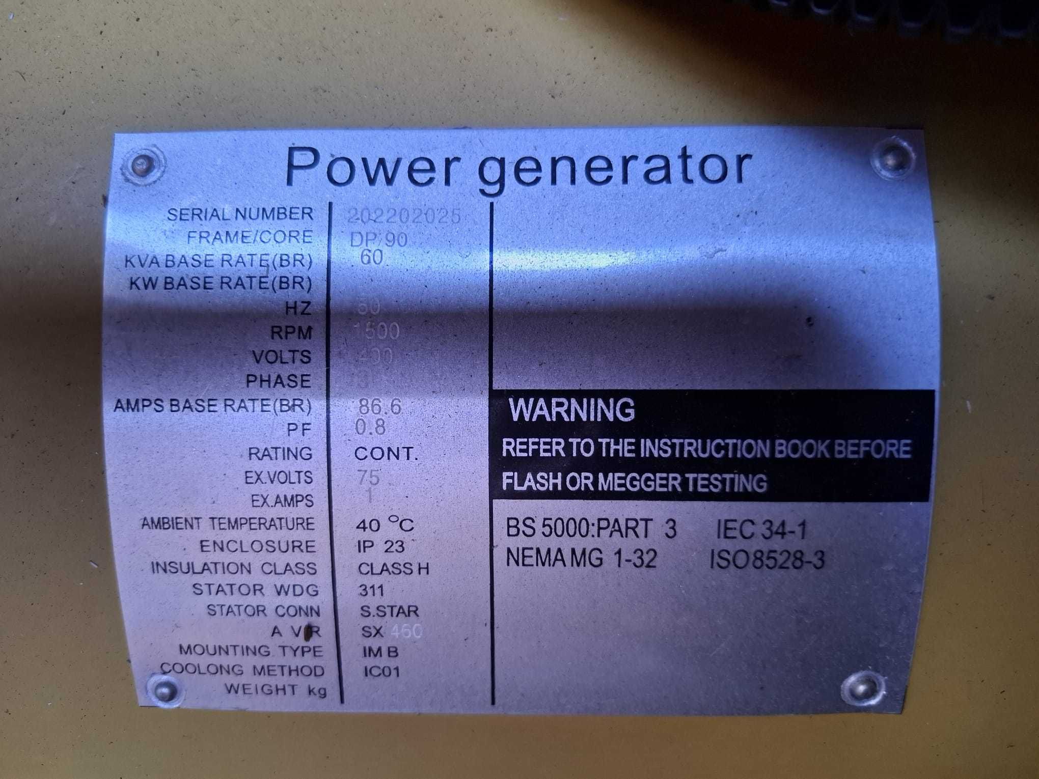 Agregat prądotwórczy Delta Power DP90, 60kVA, nowy