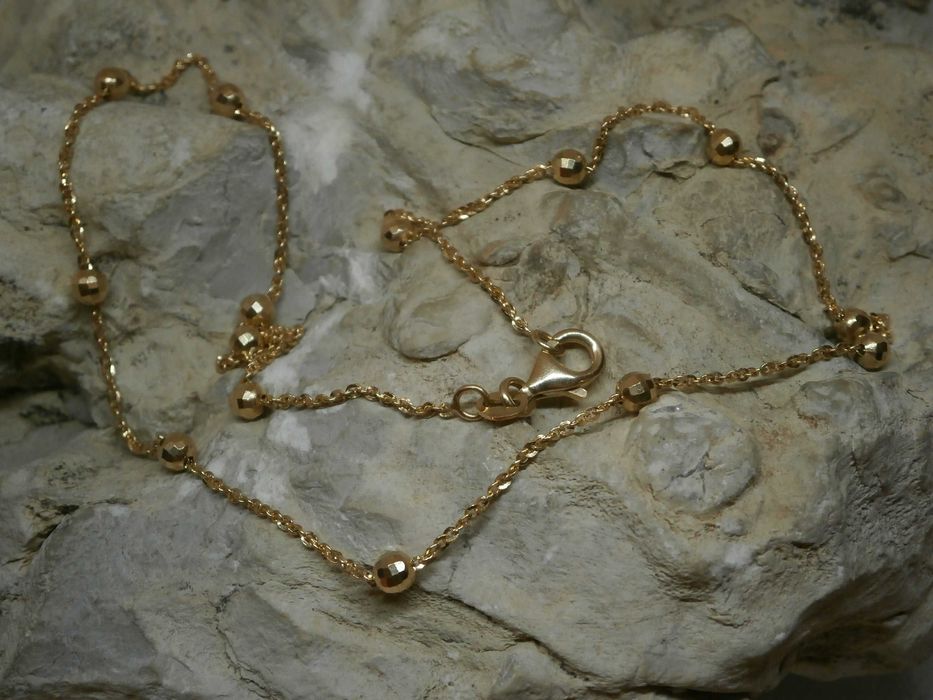 Złoty Łańcuszek z Kulkami 14K-5,47 GR
