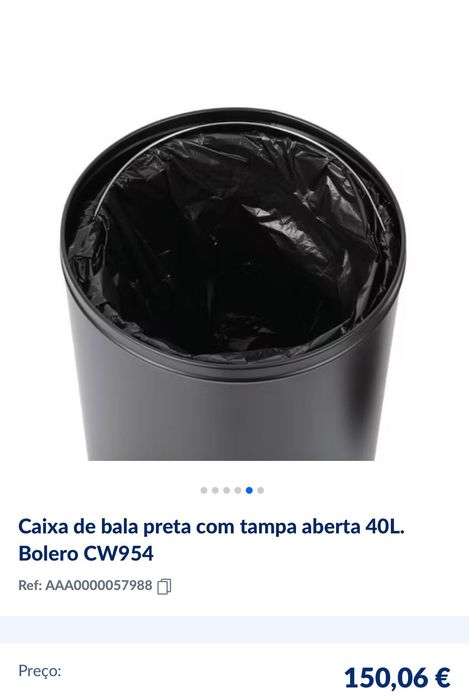 Caixote lixo preto