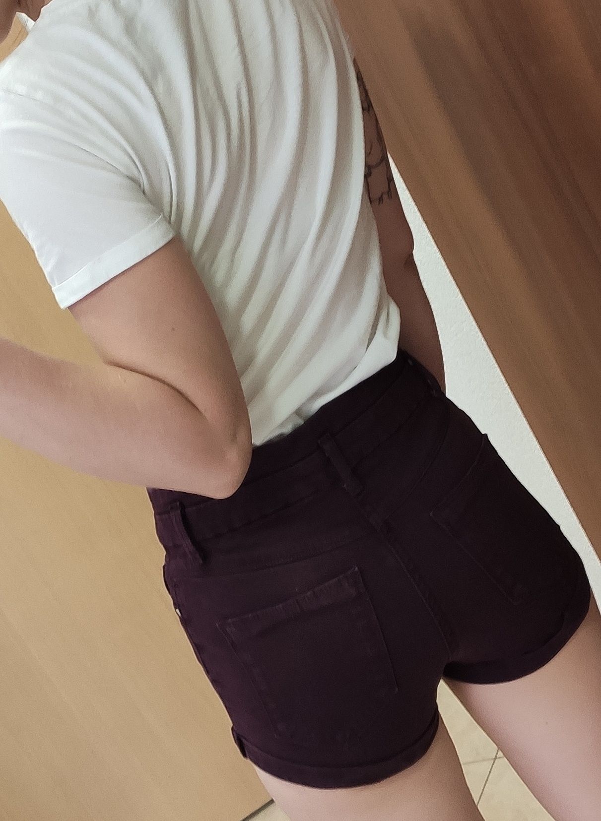Blogerskie modne spodenki szorty topshop idealny stan wysoki
