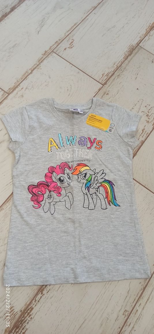 Nowy tshirt kucyki Pony 122/128 dla dziewczynki