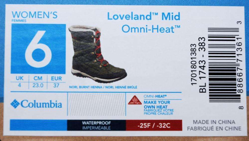 Buty zimowe Columbia Loveland Mid Omni-Heat - 37