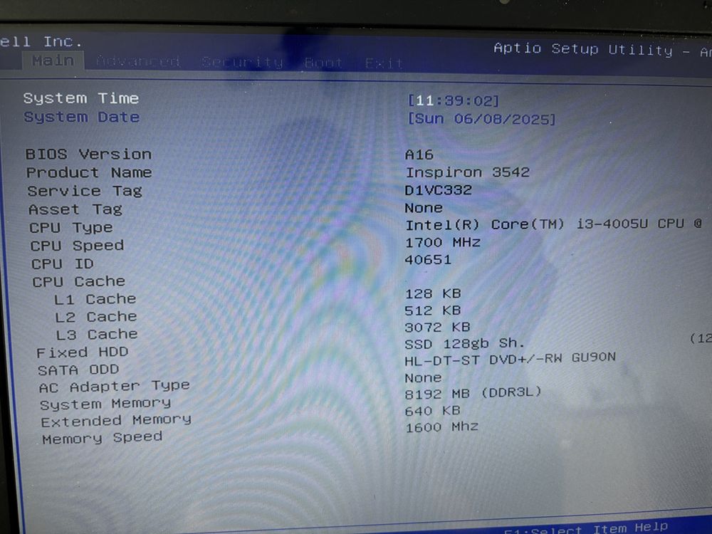 Dell Inspiron 3542