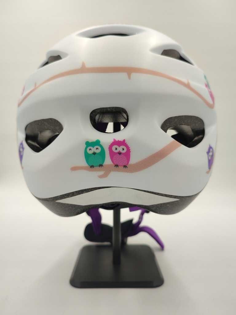 Kask Rowerowy dziecięcy Fischer-Price biały z sówkami r. S/M 55-59cm