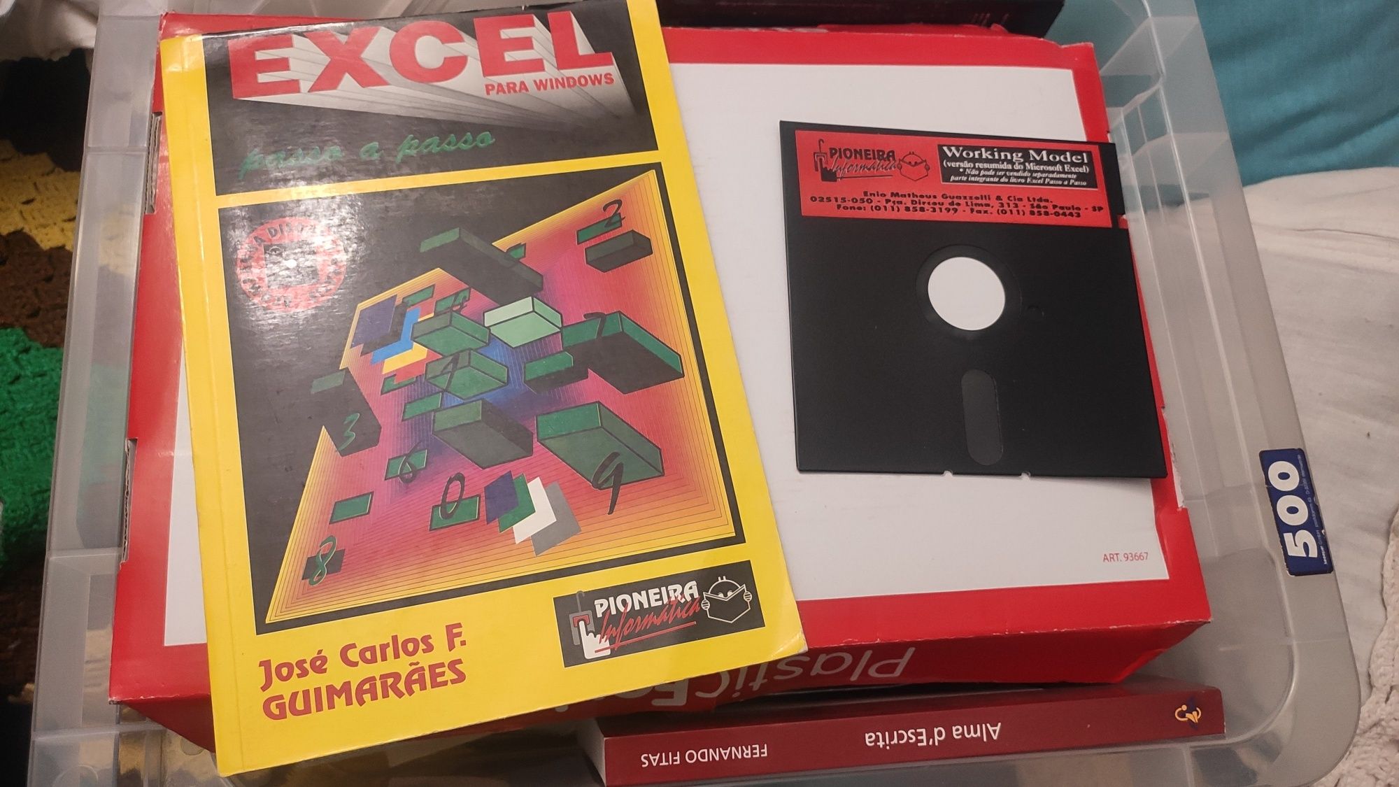 1992 Excel para Windows com disquete 5 1/4 informatica Microsoft retro