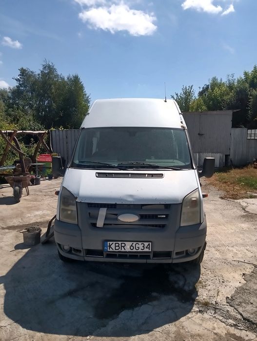 Transit blaszak 2.4 TDCi max doka 2006 hak, uszkodzony brygadowka bus