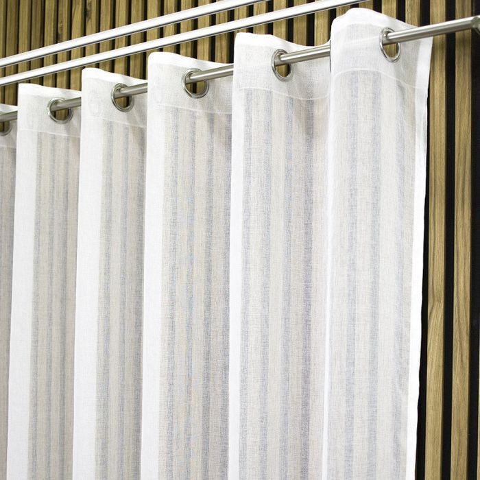 Firanka batyst gotowa na przelotkach z ołowianką 300x230 cm biała