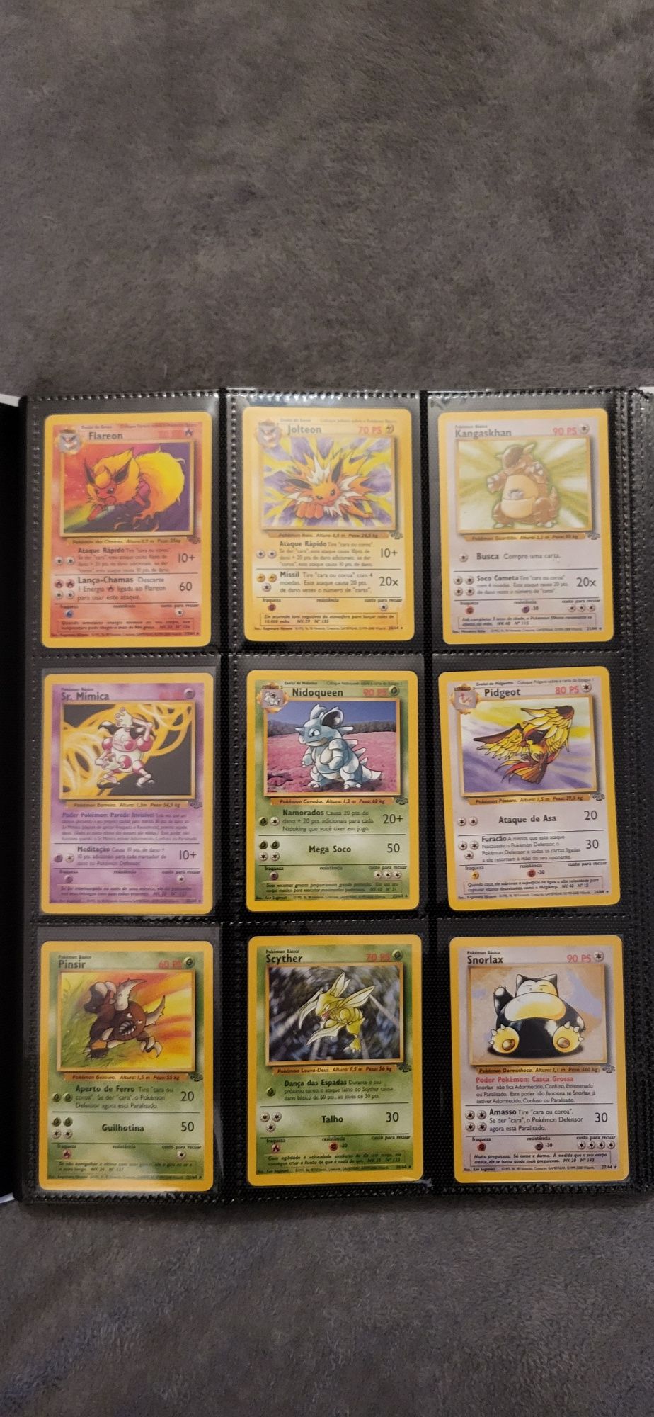 Cartas Pokémon Originais Jungle Set em Português, completo