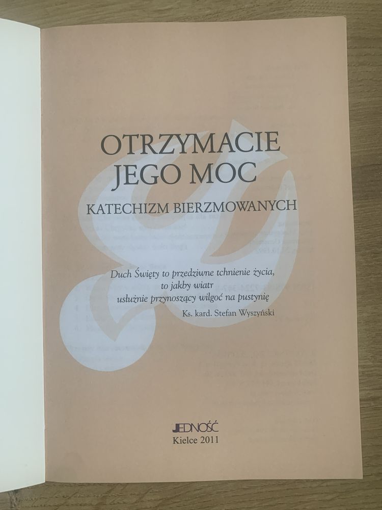 Książka Katechizm Bierzmowanych Otrzymacie Jego Moc zeszyt ćwiczeń