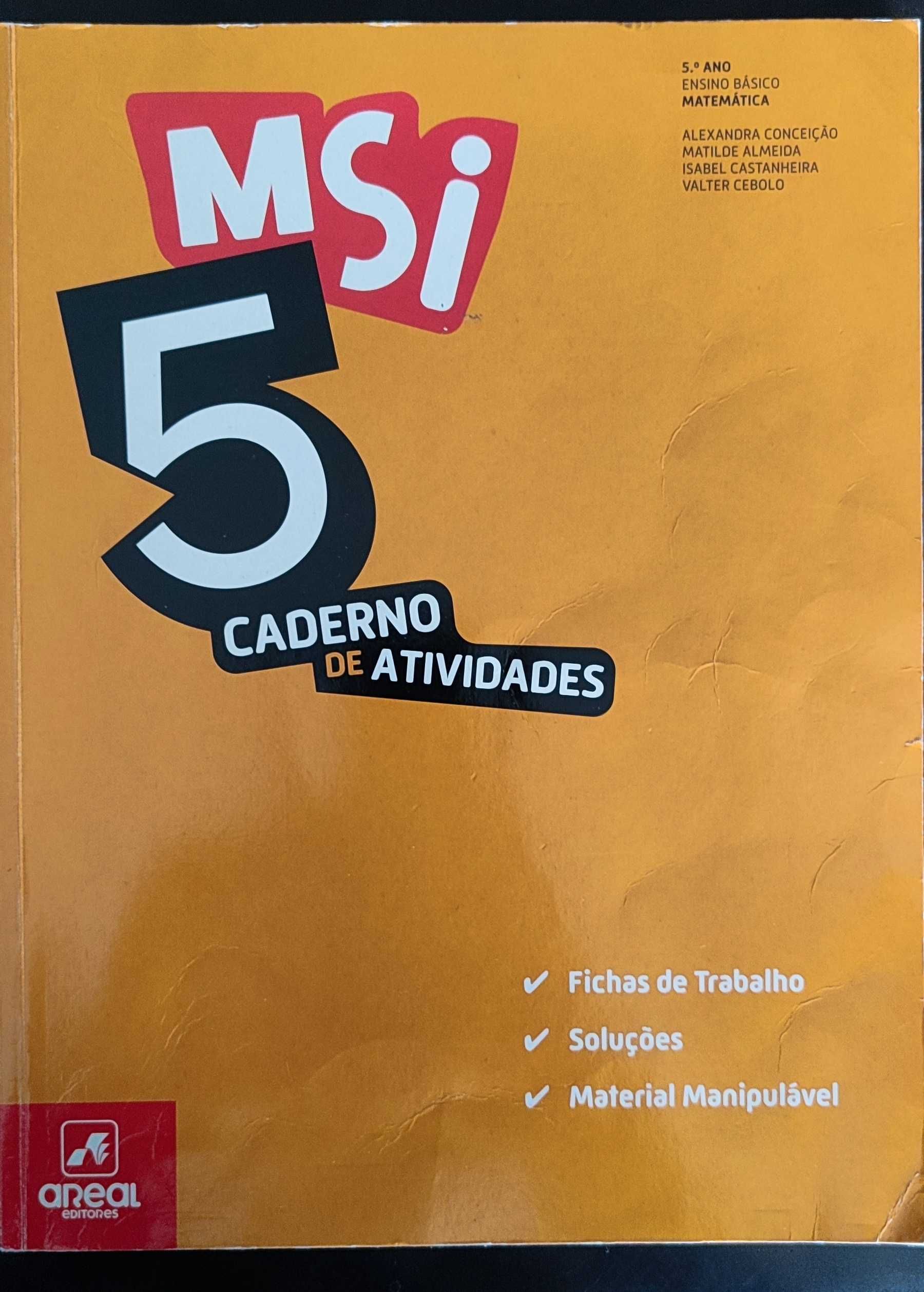 Caderno de exercícios de Matemática 5º ano - Areal Editores