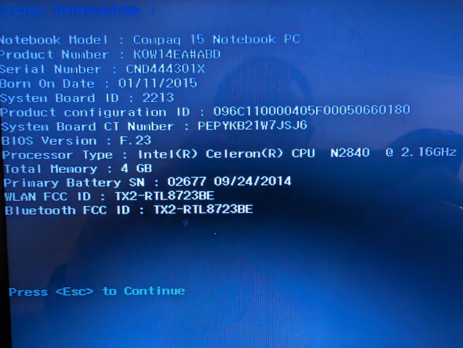 Ноутбук hp compaq 15-s000so