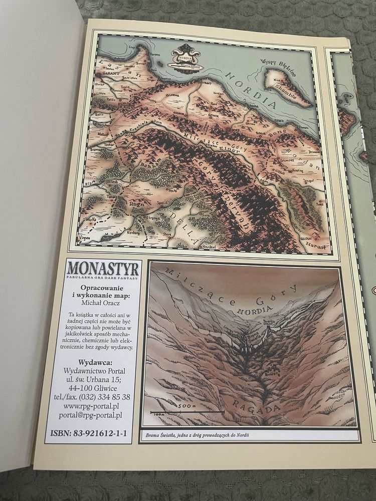 Książka mapy - Atlas Map Dominium Monastyr Dark Fantasy dodatek PL