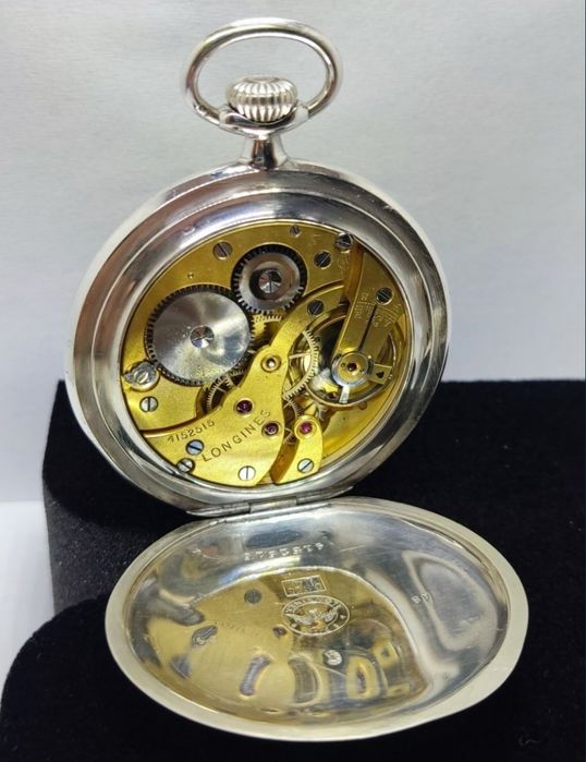 #373* ***Longines® srebrny  tarcza srebro