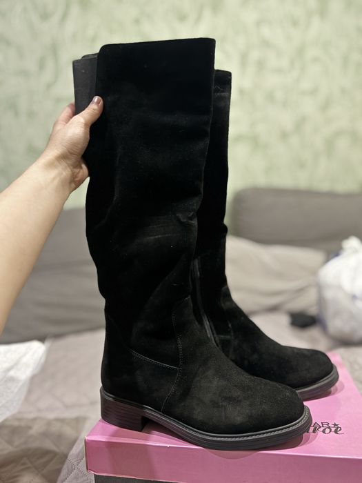 Жіночі чоботи, 38р, натуральна замша