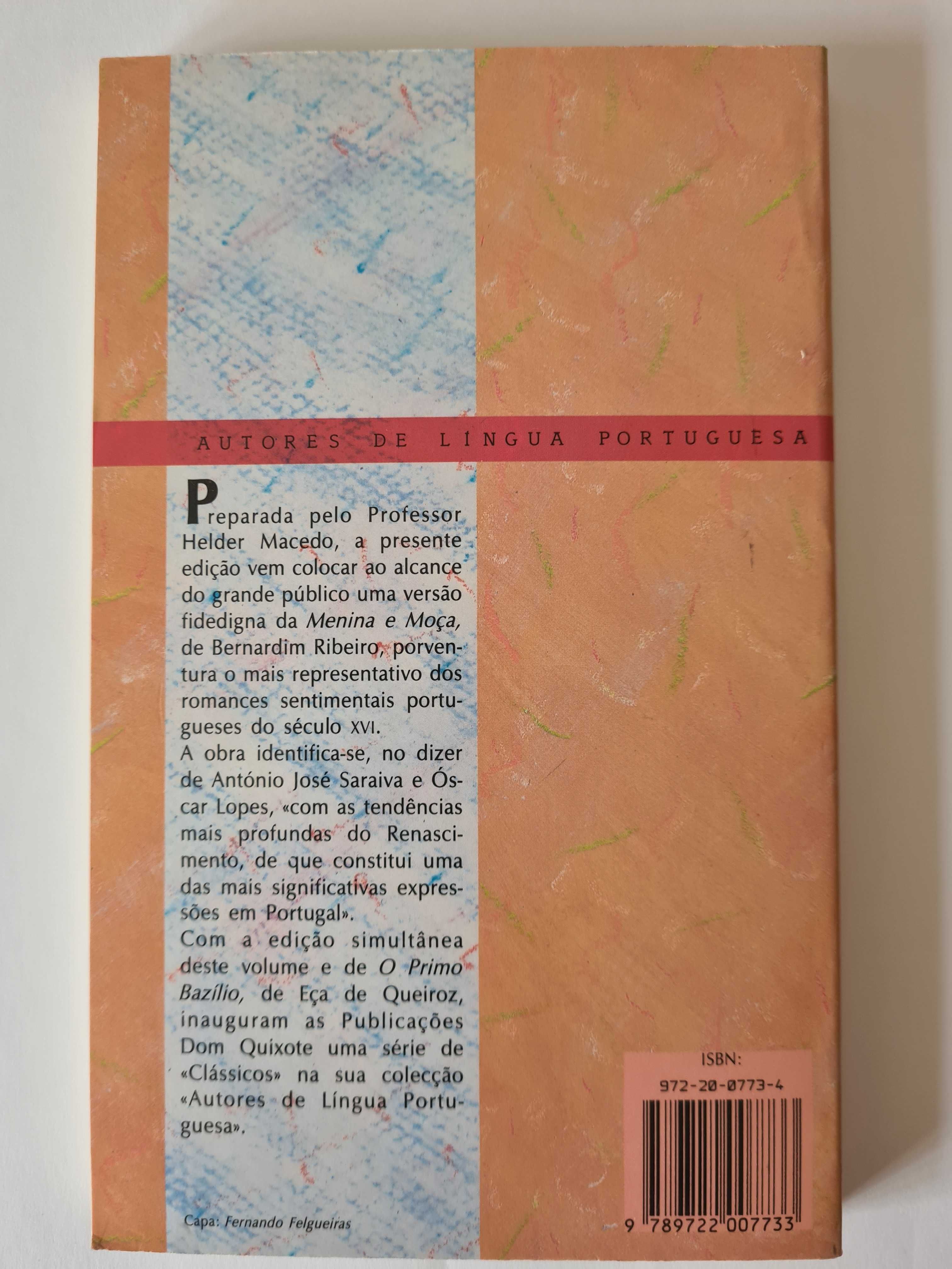 Livro "Menina e Moça" de Bernardim Ribeiro