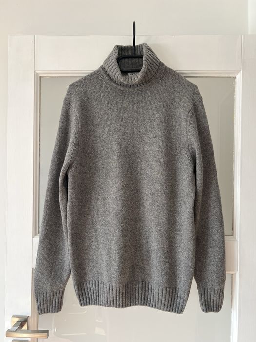 Zara Sweter golf półgolf wełna m