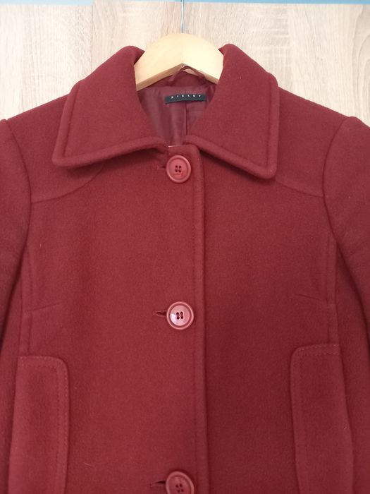 Bordowy płaszczyk  kurtka Sisley M