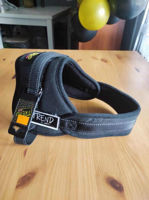 Szelki dla psa czarne, obwód klatki 50-60 cm