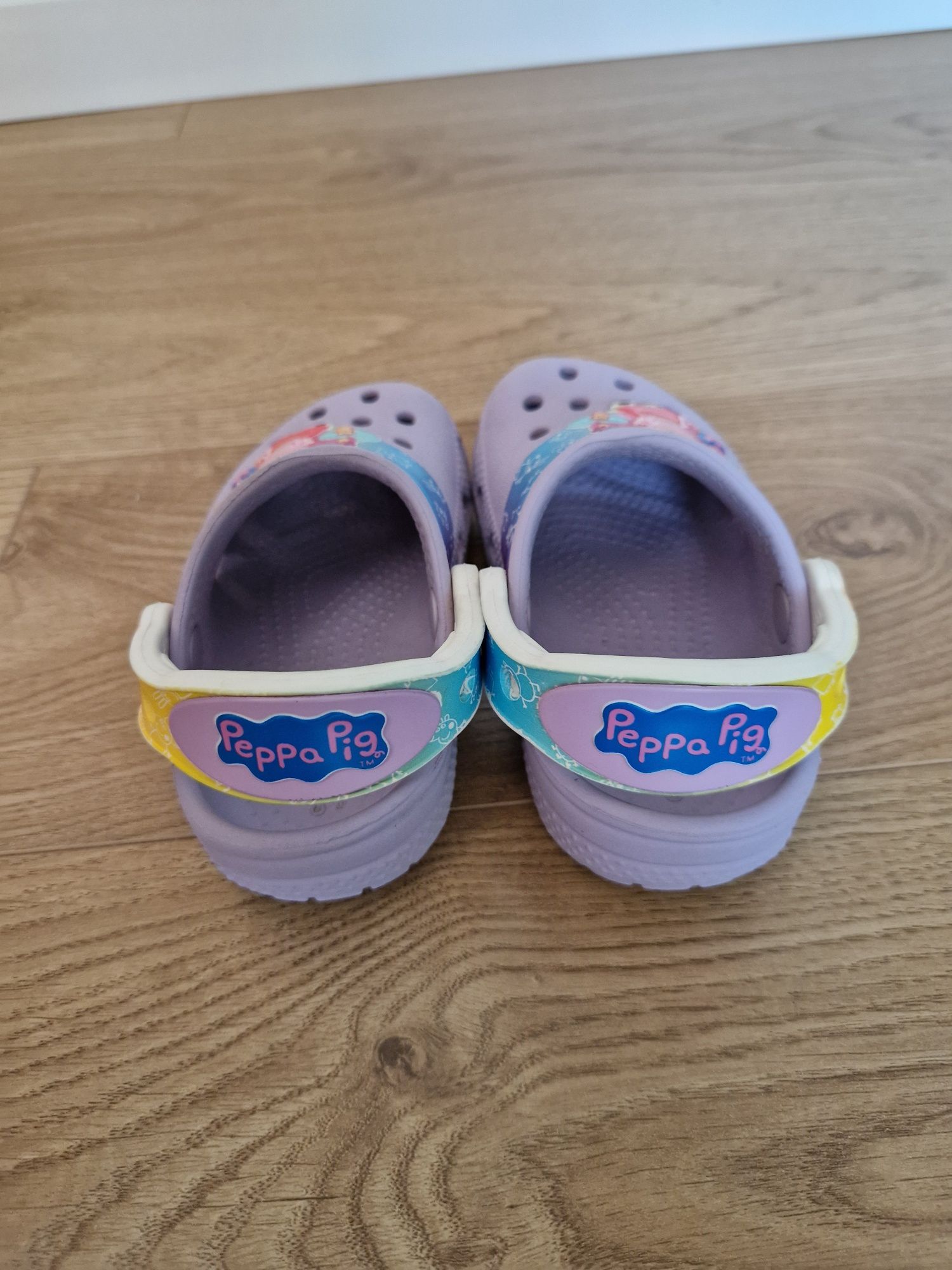 Klapki/sandały Crocs roz. 7/ 23-24 peppa fioletowe dziewczynki