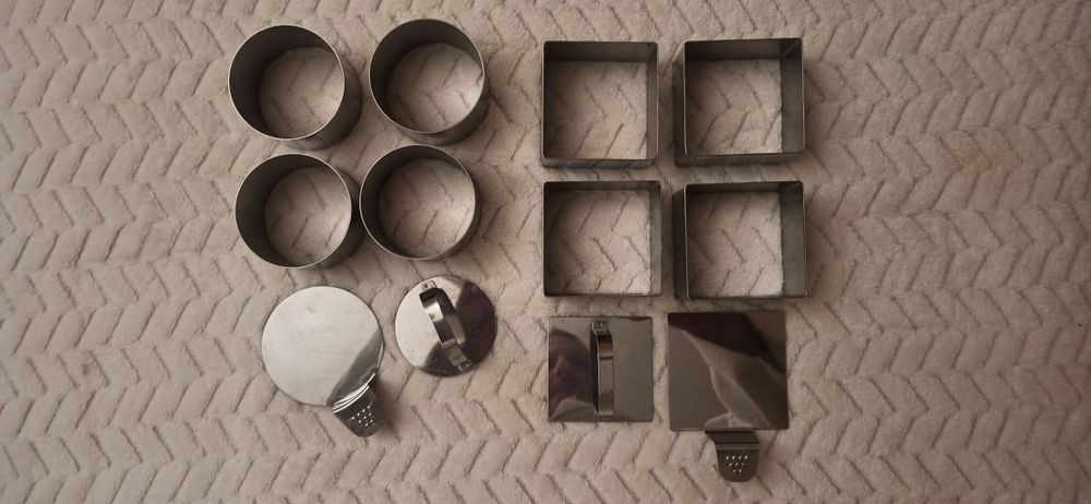 Foremki do potraw, ciast itd 8szt stal nierdzewna