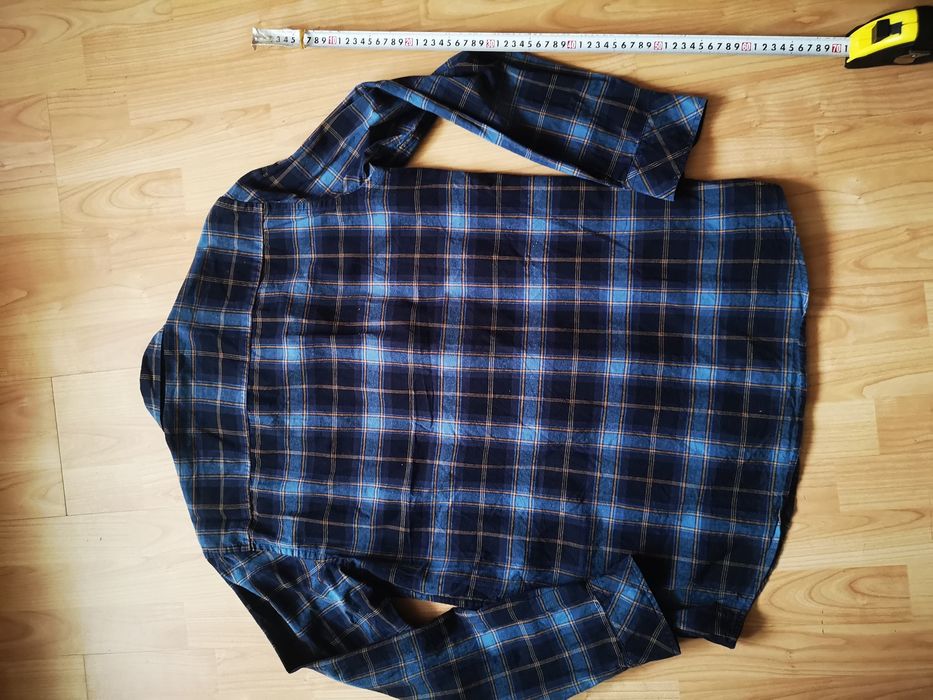 Koszula bawełna kratka granat roz. L