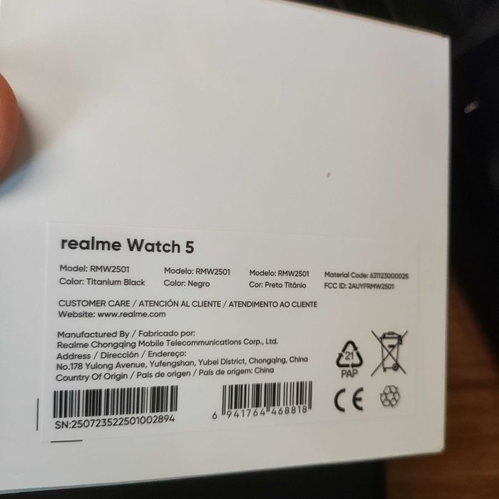 Смарт годинник Realme Watch 5 Global. Новий, запаковано в плівку.
