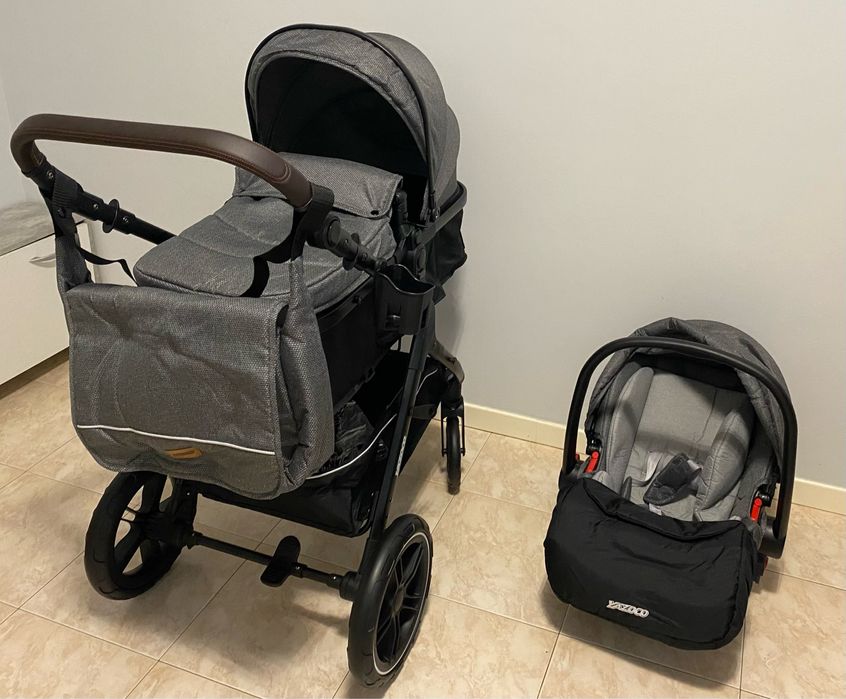 Wózek 3w1 gondola spacerówka nosidło fotelik samochodowy NOWY