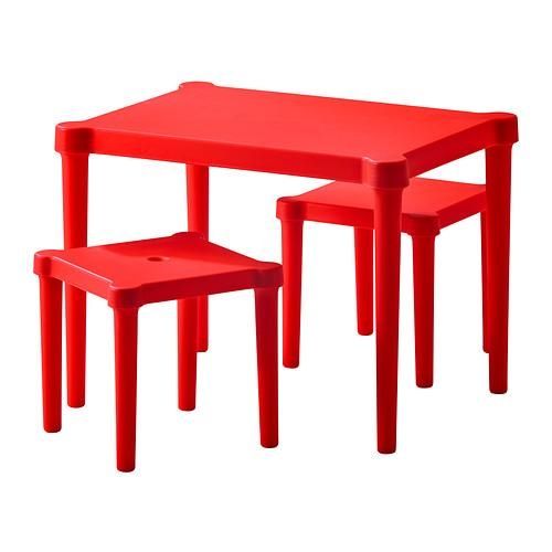 Mesa vermelha de criança